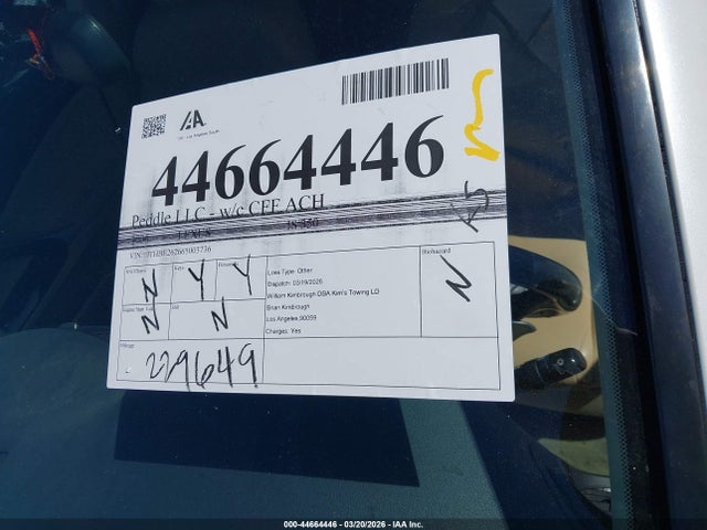 Aukcja sprzedaży 2006 Lexus Is 350, vin: JTHBE262665003736, numer aukcji: 44664446