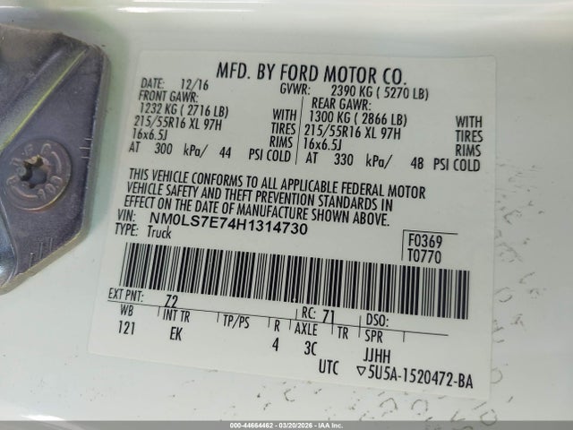 2017 FORD TRANSIT CONNECT NM0LS7E74H1314730 Photo 8