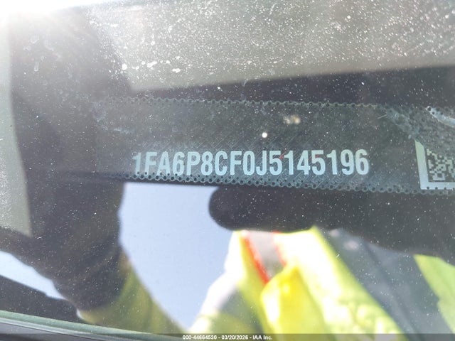 44664530 :رقم المزاد ، 1FA6P8CF0J5145196 vin ، 2018 Ford Mustang Gt مزاد بيع