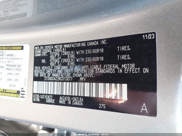 2024 LEXUS NX 250 2T2ADCAZ2RC013077 Photo 8