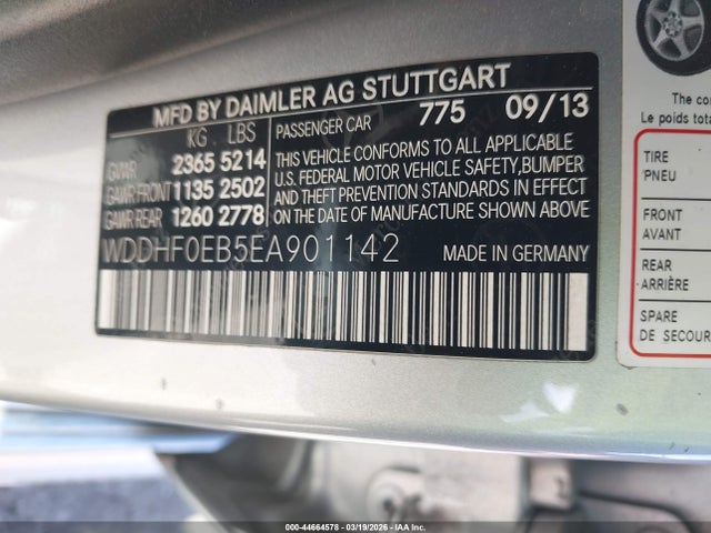 Aukcja sprzedaży 2014 Mercedes-benz E 250 Bluetec, vin: WDDHF0EB5EA901142, numer aukcji: 44664578
