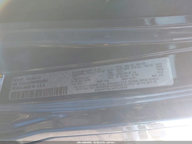 1C4HJXFG5MW562041 Jeep Wrangler Unlimited Rubicon 4x4