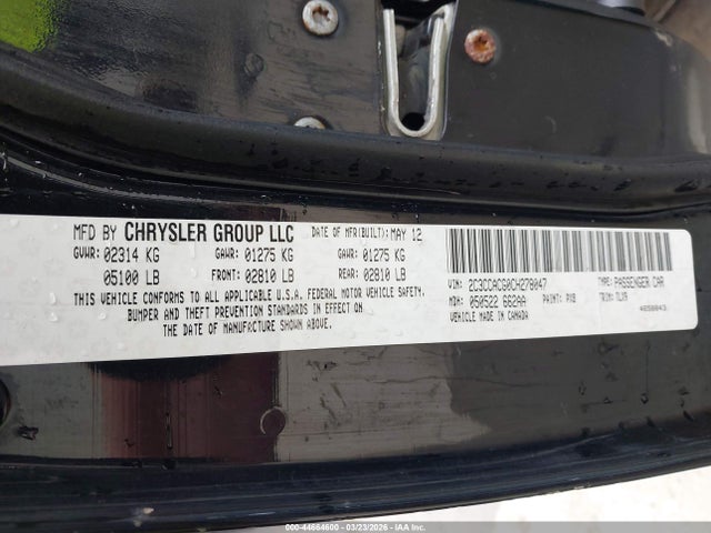 44664600 :رقم المزاد ، 2C3CCACG0CH278047 vin ، 2012 Chrysler 300 Limited مزاد بيع