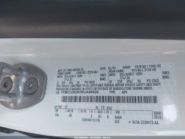 Ford Escape Active 2024 1FMCU0GN5RUA96826 Image 9