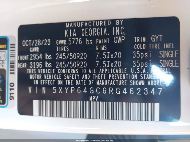 5XYP64GC6RG462347 KIA Telluride S