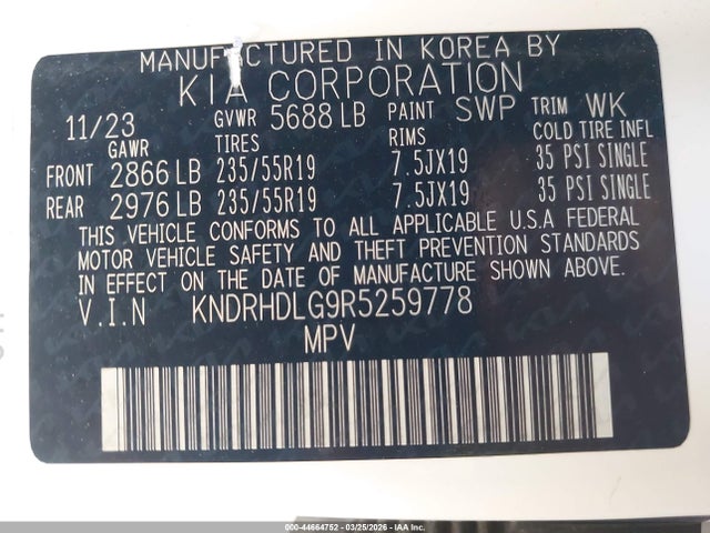 KNDRHDLG9R5259778 KIA Sorento Hybrid Ex