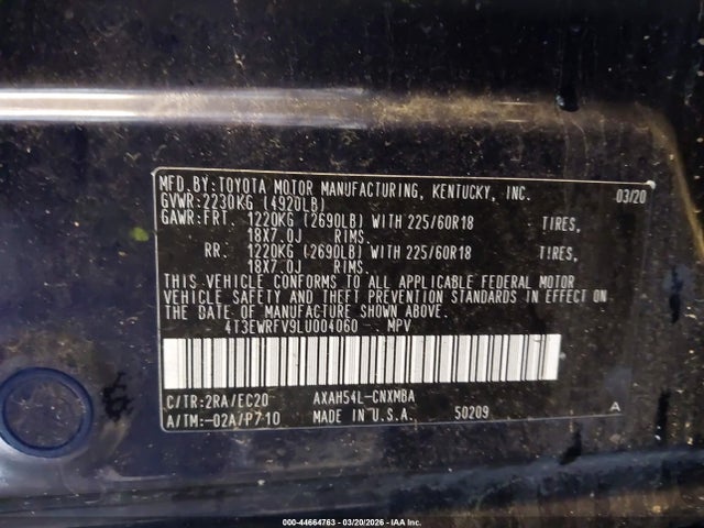 Toyota Rav4 Hybrid Xse 2020 4T3EWRFV9LU004060 Image 9