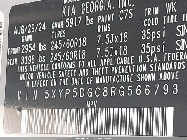 5XYP5DGC8RG566793 KIA Telluride Sx Prestige X-pro