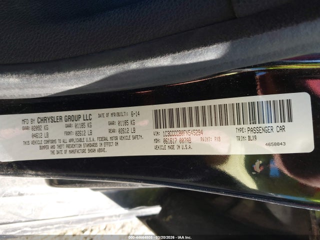 Aukcja sprzedaży 2015 Chrysler 200 C, vin: 1C3CCCCB0FN545294, numer aukcji: 44664805