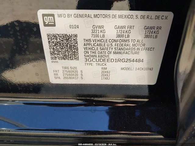 3GCUDEED1RG254484 Chevrolet Silverado 1500 4wd Standard Bed Rst