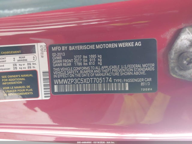 2013 MINI CONVERTIBLE WMWZP3C5XDT705174 Photo 8