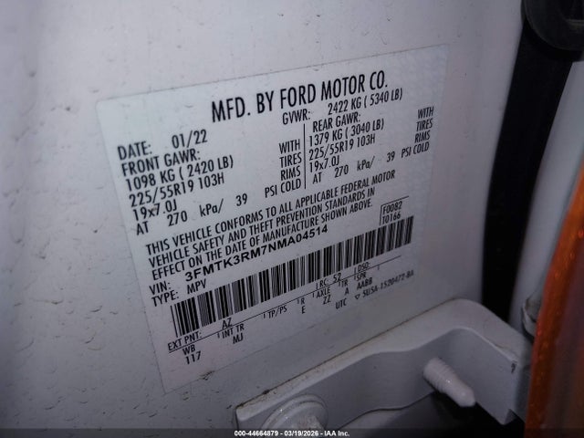 Ford Mustang Mach-e Premium 2022 3FMTK3RM7NMA04514 Image 9