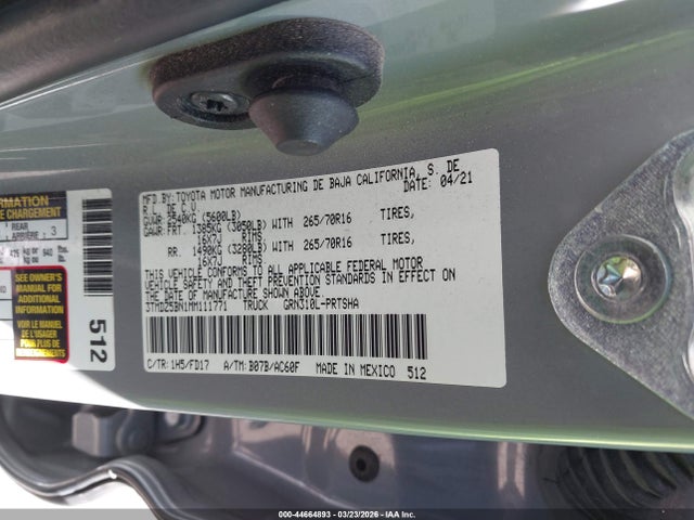 3TMDZ5BN1MM111771 Toyota Tacoma Trd Off-road