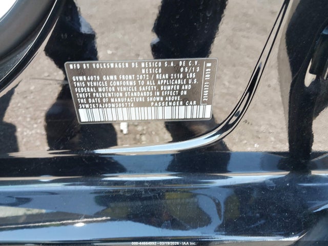 Продажа на аукционе авто 2013 Volkswagen Jetta 2.0l S, vin: 3VW2K7AJ9DM305774, номер лота: 44664992