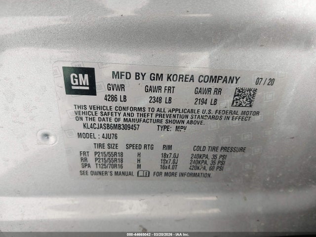 2021 BUICK ENCORE KL4CJASB6MB309457 Photo 8