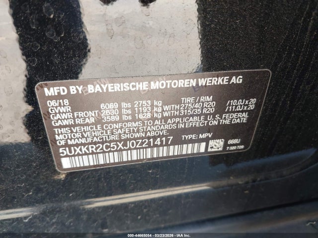 5UXKR2C5XJ0Z21417 BMW X5 Sdrive35i