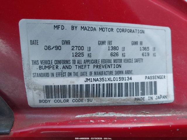 Продажа на аукционе авто 1990 Mazda Mx-5 Miata, vin: JM1NA351XL0159134, номер лота: 44665056