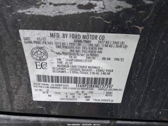 1FAHP2J8XHG127247 Ford Taurus Limited