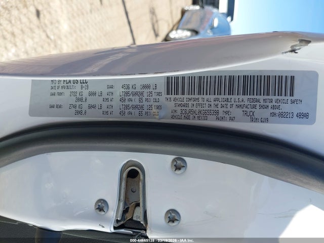 Продажа на аукционе авто 2019 Ram 2500, vin: 3C6UR5NL0KG655398, номер лота: 44665139