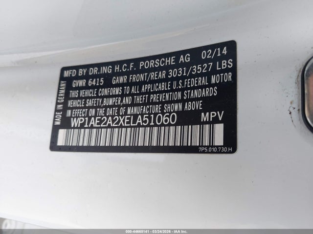 2014 PORSCHE CAYENNE HYBRID WP1AE2A2XELA51060 Photo 8