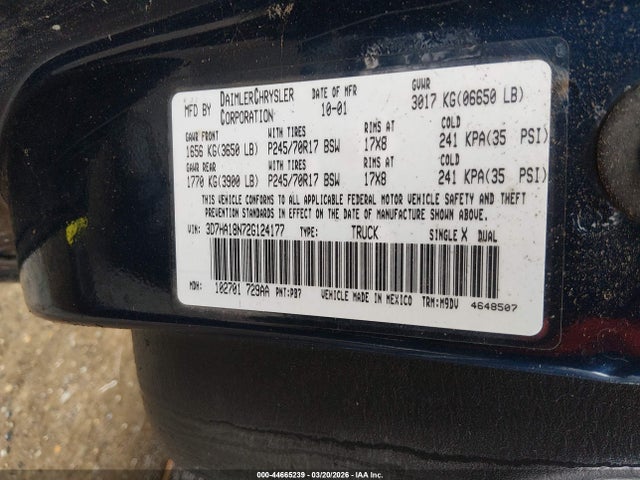 2002 DODGE RAM 1500 3D7HA18N72G124177 Photo 8