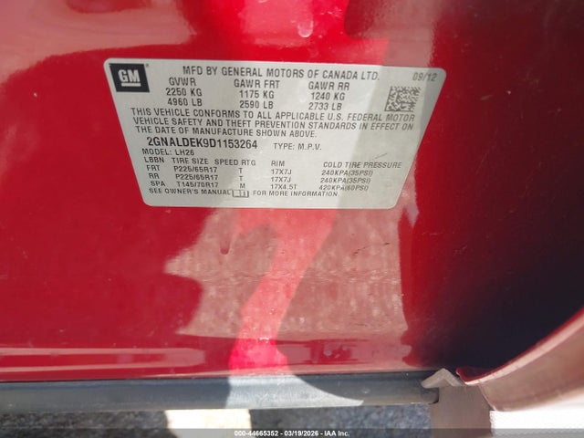 2013 CHEVROLET EQUINOX 2GNALDEK9D1153264 Photo 8