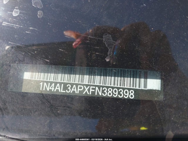 1N4AL3APXFN389398 Nissan Altima 2.5/2.5 S/2.5 Sl/2.5 Sv