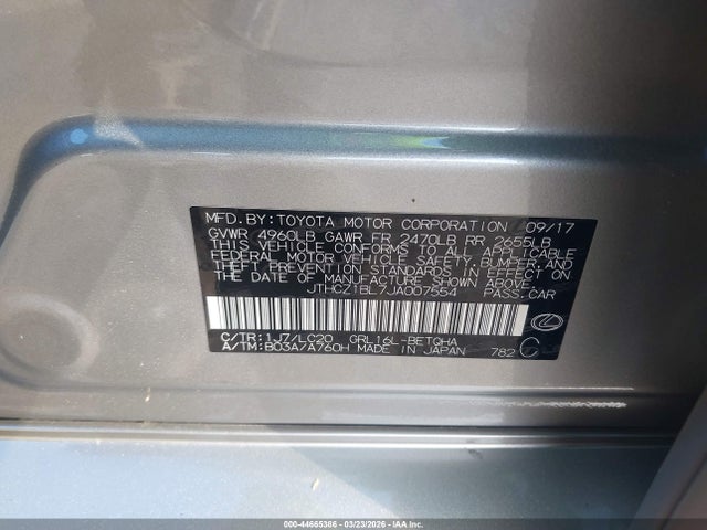 JTHCZ1BL7JA007554 Lexus GS 350