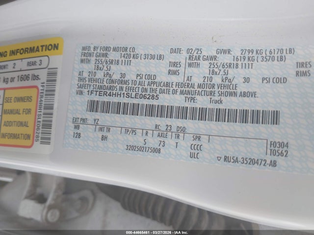 Ford Ranger Xlt 2025 1FTER4HH1SLE06285 Image 9