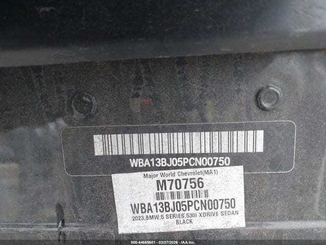 Продаж на аукціоні авто 2023 Bmw 530 I Xdrive, vin: WBA13BJ05PCN00750, номер лоту: 44665681