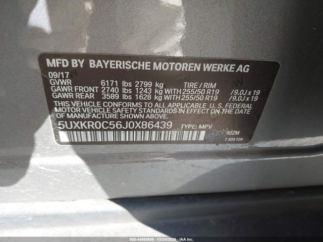 Продажа на аукционе авто 2018 Bmw X5 Xdrive35i, vin: 5UXKR0C56J0X86439, номер лота: 44665696