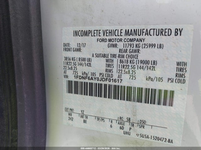 Ford F-650 Gas 2018 1FDNF6AY0JDF01617 Image 8