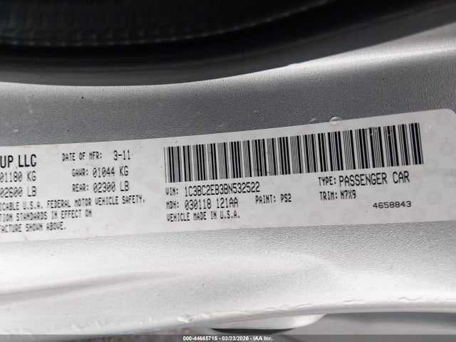 2011 CHRYSLER 200 1C3BC2EB3BN532522 Photo 8