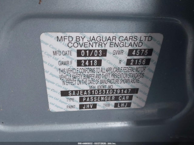 2003 JAGUAR X-TYPE SAJEA51D53XD29147 Photo 8