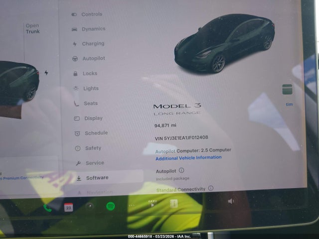 Продажа на аукционе авто 2018 Tesla Model 3 Long Range/mid Range, vin: 5YJ3E1EA1JF012408, номер лота: 44665918