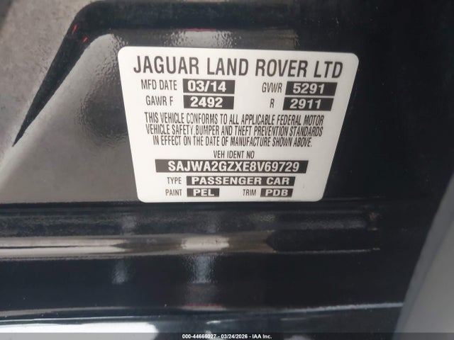 SAJWA2GZXE8V69729 Jaguar Xj Xjl Portfolio