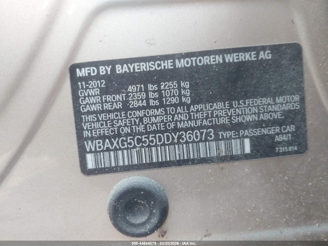 2013 BMW 528I WBAXG5C55DDY36073 Photo 8
