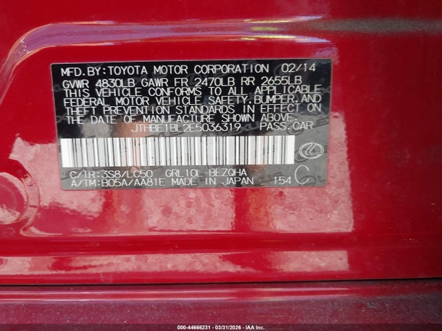 2014 LEXUS GS 350 JTHBE1BL2E5036319 Photo 8