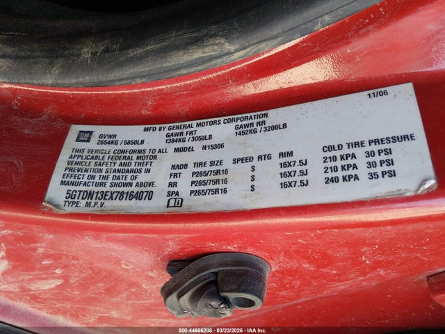 2007 HUMMER H3 SUV 5GTDN13EX78164070 Photo 8