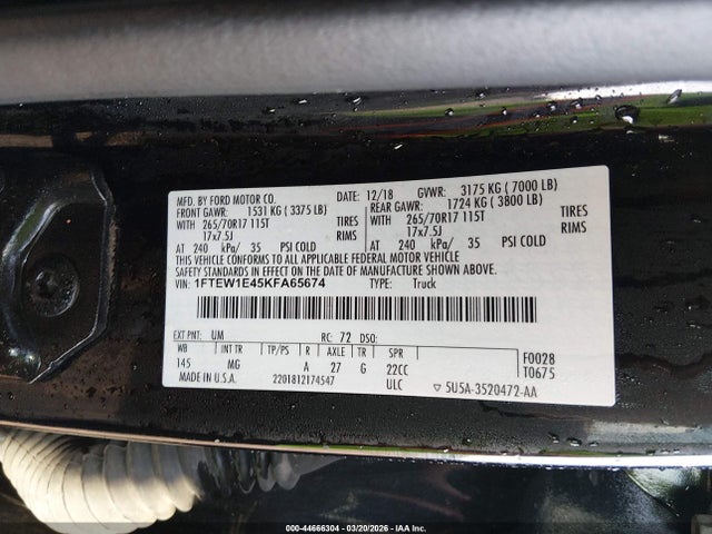 2019 FORD F-150 1FTEW1E45KFA65674 Photo 8