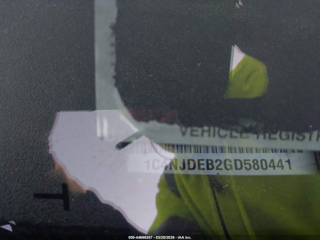 44666357 :رقم المزاد ، 1C4NJDEB2GD580441 vin ، 2016 Jeep Compass High Altitude Edition مزاد بيع
