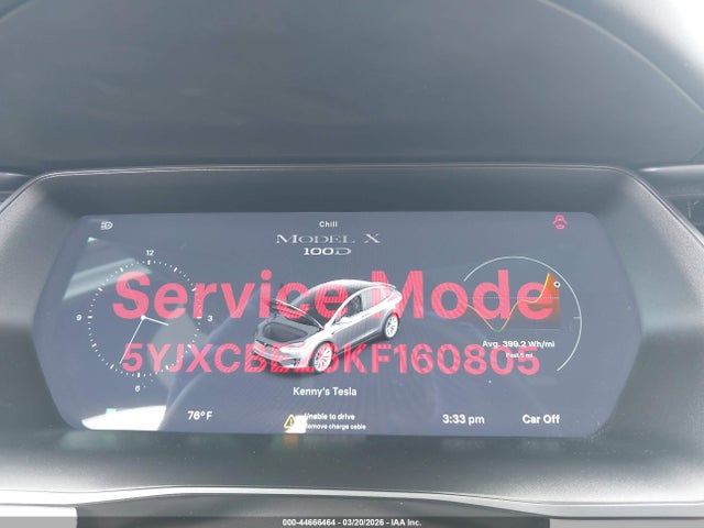 5YJXCBE26KF160805 Tesla Model X 100d/75d/long Range
