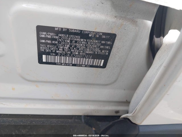 Aukcja sprzedaży 2017 Subaru Forester 2.5i Limited, vin: JF2SJAJC5HH812414, numer aukcji: 44666534