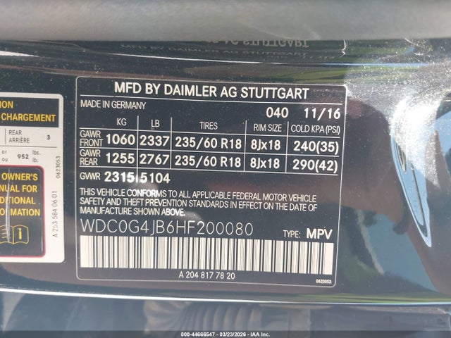 2017 MERCEDES-BENZ GLC 300 WDC0G4JB6HF200080 Photo 8