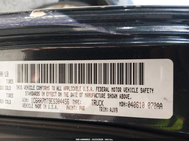Продаж на аукціоні авто 2014 Ram 1500 Sport, vin: 1C6RR7MT9ES304456, номер лоту: 44666602