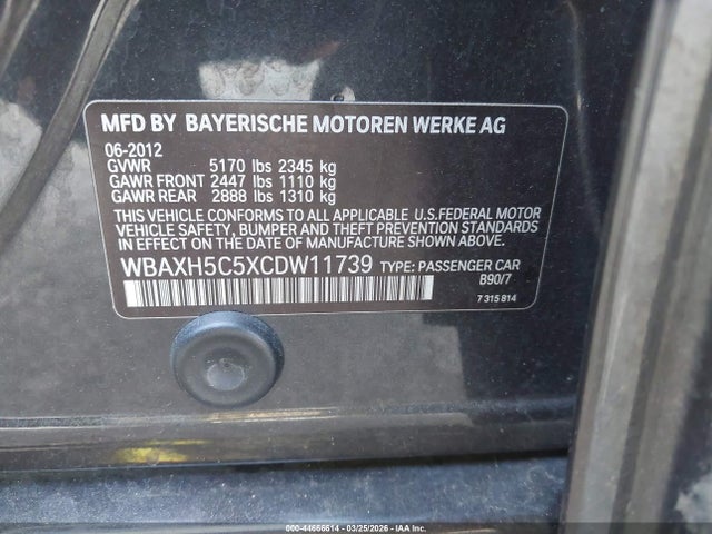 2012 BMW 528I WBAXH5C5XCDW11739 Photo 8