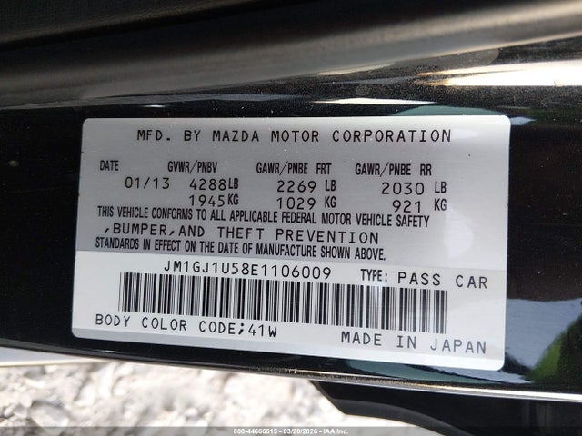 JM1GJ1U58E1106009 Mazda Mazda6 I Sport