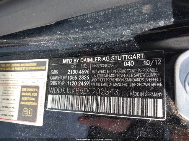 Продажа на аукционе авто 2013 Mercedes-benz E 350, vin: WDDKJ5KB5DF202343, номер лота: 44666669