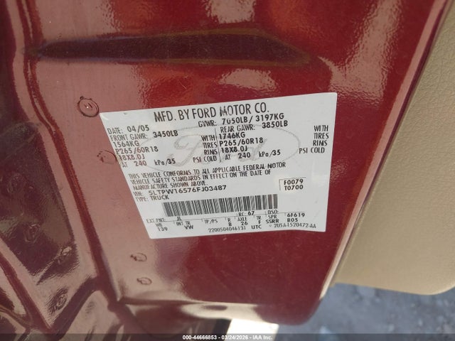 2006 LINCOLN MARK LT 5LTPW16576FJ03487 Photo 8