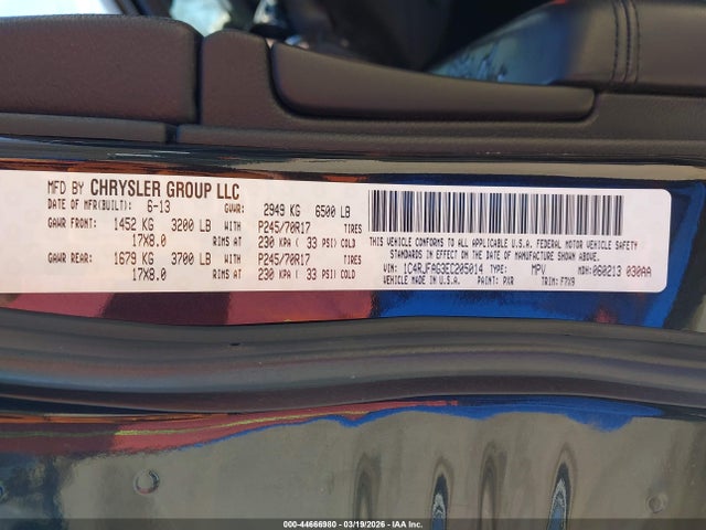 Продаж на аукціоні авто 2014 Jeep Grand Cherokee Laredo, vin: 1C4RJFAG3EC205014, номер лоту: 44666980